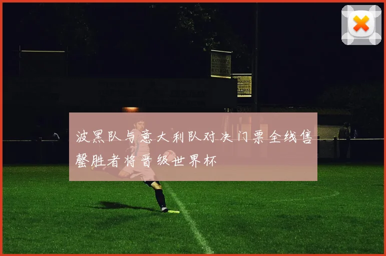 波黑队与意大利队对决门票全线售罄胜者将晋级世界杯